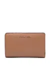 Michael Michael Kors Medium Pebbled Leather Wallet In Brown