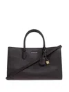 Michael Michael Kors Medium Scarlett Knotted-handle Leather Tote Bag In Black