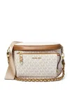 Michael Michael Kors Medium Slater Cross Body Bag In Weiss