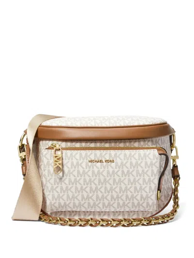 Michael Michael Kors Medium Slater Cross Body Bag In Weiss