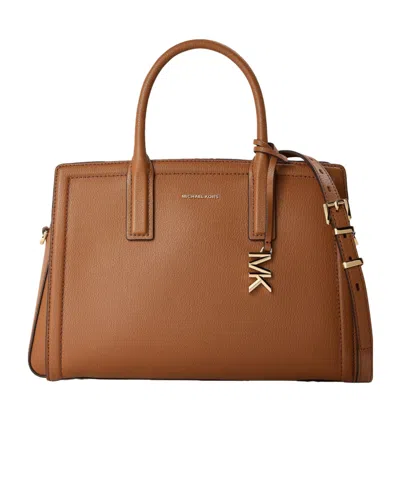 Michael Michael Kors Medium Stitch Satchel Bag In Brown