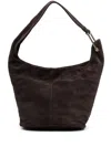 Michael Michael Kors Medium Suede Shoulder Bag In Brown