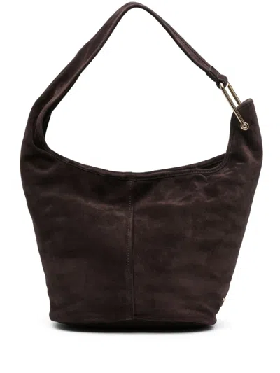 Michael Michael Kors Medium Suede Shoulder Bag In Brown