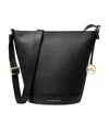 Michael Michael Kors Medium Townsend Leather Bucket Bag In Black