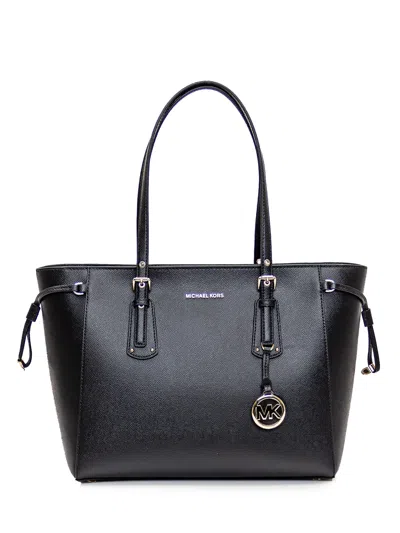 Michael Michael Kors Medium Voyager Tote Bag In Black