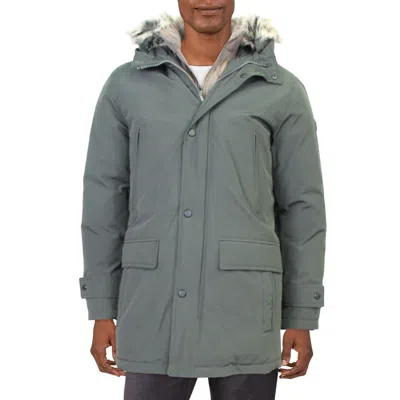 Michael Michael Kors Mens Cold Weather Winter Parka Coat In Green