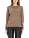 Michael Michael Kors Merino Wool Sweater In Brown
