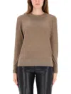 Michael Michael Kors Merino Wool Sweater In Brown