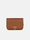 MICHAEL MICHAEL KORS 'MESSANGER' BROWN LEATHER CROSSBODY BAG