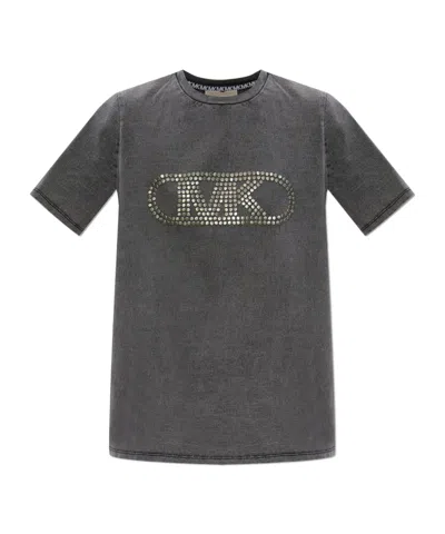 Michael Michael Kors Metallic Applique T-shirt In Green