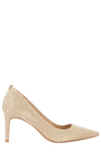 Michael Michael Kors Metallic Finished Alina Flex Pumps In Gold