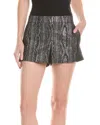 Michael Michael Kors Metallic Mini Short In Gray