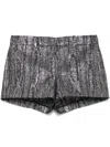 Michael Michael Kors Metallic Mini Short In Black
