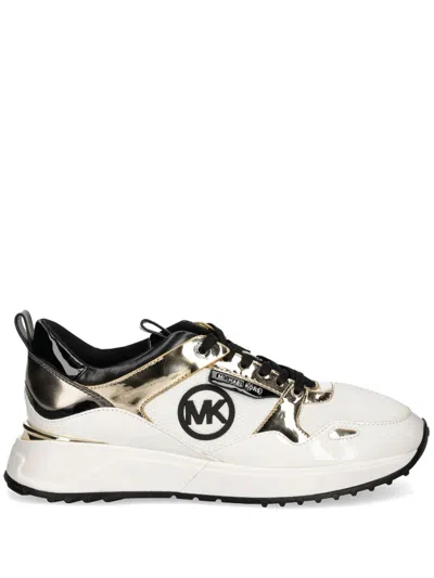 Michael Michael Kors Metallic-panel Sneakers In White
