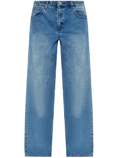 MICHAEL MICHAEL KORS RELAXED WIDE LEG JEANS,MF49065FAU 987 UNION WASH