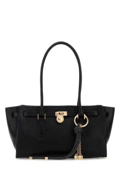 Michael Michael Kors Michael By Michael Kors 33 Cm Leather Hamilton Shopping Handbag With 22 Cm Handle In Black