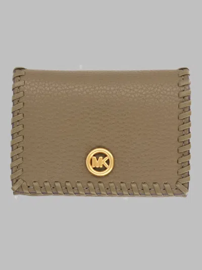 Michael Michael Kors Michael By Michael Kors 8.5cm X 10.5cm X 3cm Logo Cow Leather Mini Wallet In Brown
