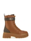 Michael Michael Kors Mandy Amphibian Leather Boots In Sand