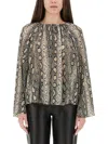 Michael Michael Kors Michael By Michael Kors Animal Print Blouse In Animal Print