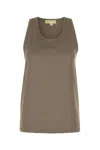 Michael Michael Kors Michael By Michael Kors Army Green Satin Tank Top