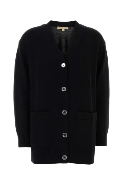 MICHAEL MICHAEL KORS MICHAEL BY MICHAEL KORS BLACK WOOL OVERSIZE CARDIGAN