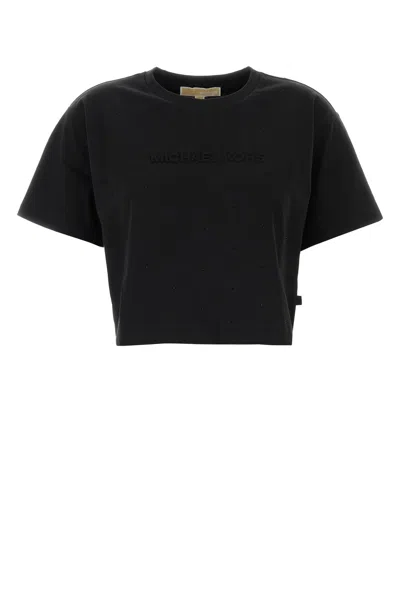 Michael Michael Kors Michael By Michael Kors Black Cotton T-shirt
