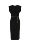 Michael Michael Kors Michael By Michael Kors Black Jersey Dress In Black