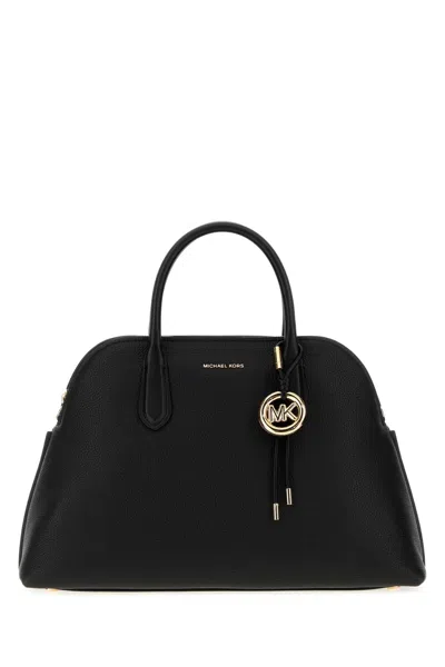 Michael Michael Kors Michael By Michael Kors Black Leather Freddie Shopping Bag