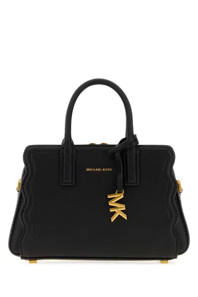Michael Michael Kors Michael By Michael Kors Black Leather Leila Handbag
