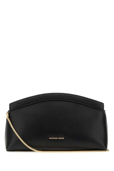 Michael Michael Kors Michael By Michael Kors Black Leather Small Athena Clutch Mini Shoulder Bag, 24 X 15 X 7.5 Cm