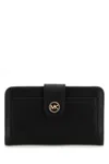 Michael Michael Kors Michael By Michael Kors Black Leather Wallet In Black