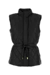 Michael Michael Kors Michael By Michael Kors Black Polyester Sleeveless Jacket In Black