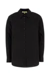 Michael Michael Kors Michael By Michael Kors Black Stretch Poplin Shirt