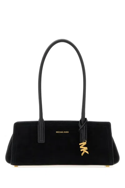 Michael Michael Kors Michael By Michael Kors Black Suede Shoulder Bag