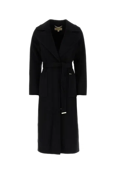 Michael Michael Kors Michael By Michael Kors Black Wool Blend Coat