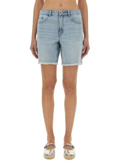 Michael Michael Kors Michael By Michael Kors Boyfriend Denim Shorts In Black
