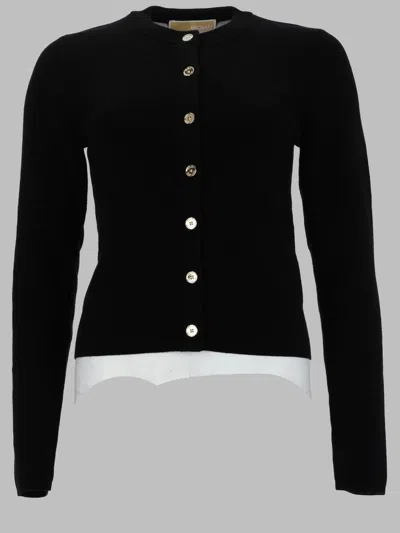 Michael Michael Kors Michael By Michael Kors Button-front Knit Cardigan In Black