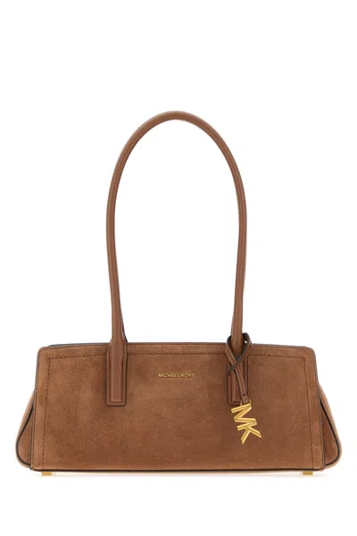Michael Michael Kors Michael By Michael Kors Camel Suede Shoulder Bag In Brown
