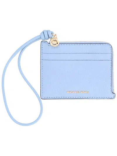 Michael Michael Kors Michael By Michael Kors Card Holder "jet Set" In Blue