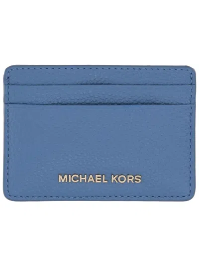 Michael Michael Kors Michael By Michael Kors Card Holder With Logo In Blue