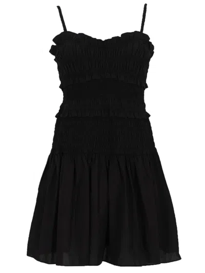 Michael Michael Kors Michael By Michael Kors Cotton Mini Dress In Black