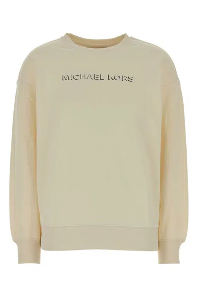 Michael Michael Kors Michael By Michael Kors Cream Cotton Sweatshirt For Women In Neutral
