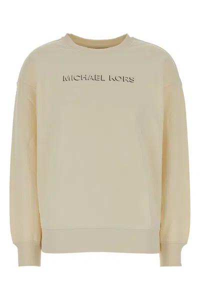 Michael Michael Kors Michael By Michael Kors Cream Cotton Sweatshirt In Neutral