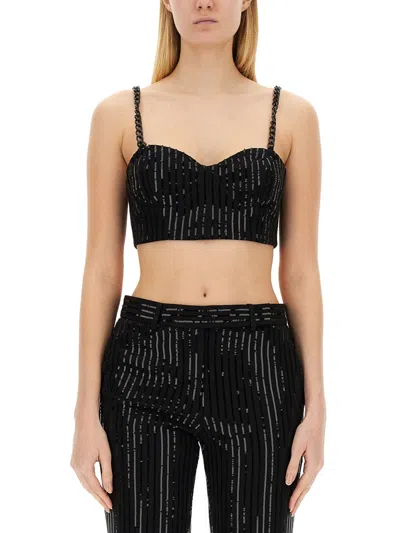 Michael Michael Kors Michael By Michael Kors Crepe Bustier Top In Black