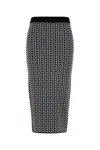 Michael Michael Kors Michael By Michael Kors Embroidered Stretch Viscose Blend Skirt In Black
