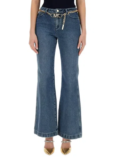 Michael Michael Kors Michael By Michael Kors Flare Fit Jeans In Blue