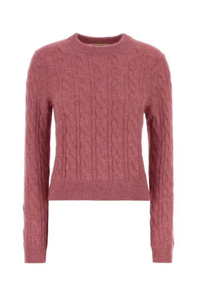 Michael Michael Kors Michael By Michael Kors Fuchsia Nylon Blend Sweater In Burgundy