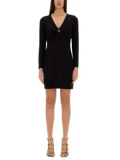 Michael Michael Kors Michael By Michael Kors Jersey Dress With Drop Opening In Black