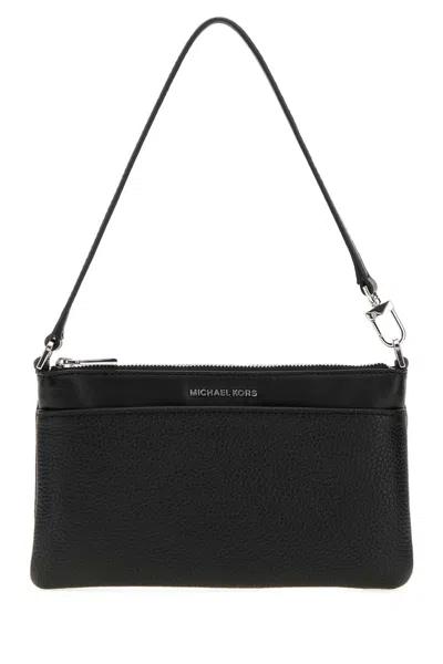 Michael Michael Kors Michael By Michael Kors Jet Set Medium Leather Handbag With Silver Hardware In Red