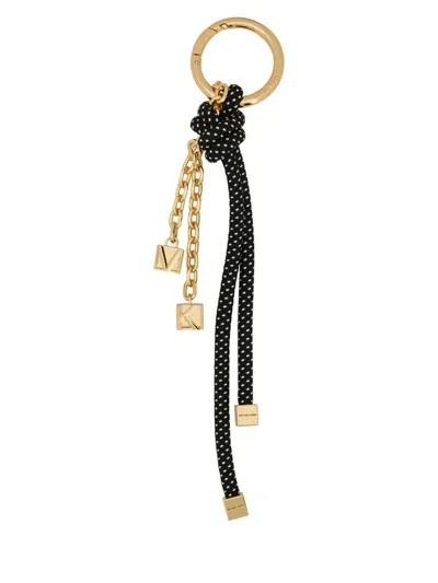 Michael Michael Kors Michael By Michael Kors Keychain Charm With Logo In Black